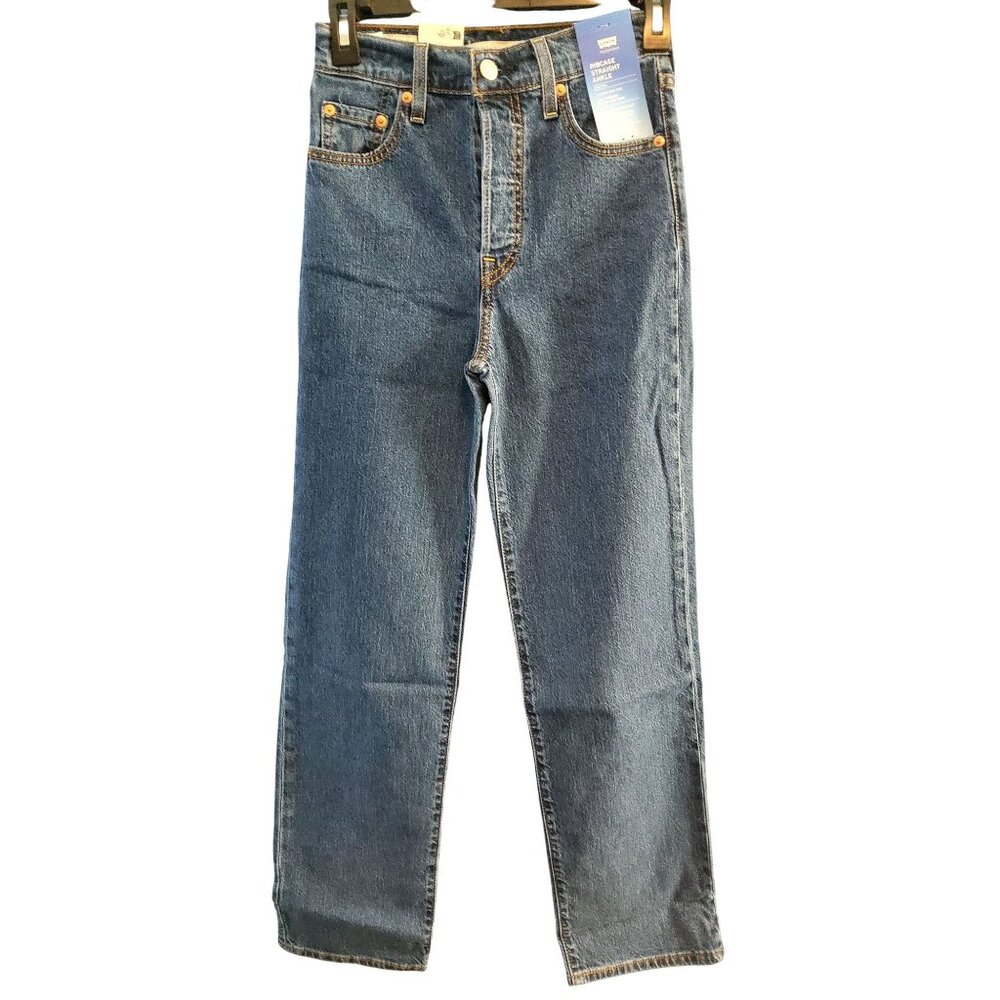 Levis Premium Womens 501 Original Fit Jeans Size 23x29 Medium Wash Denim - Picture 2 of 11